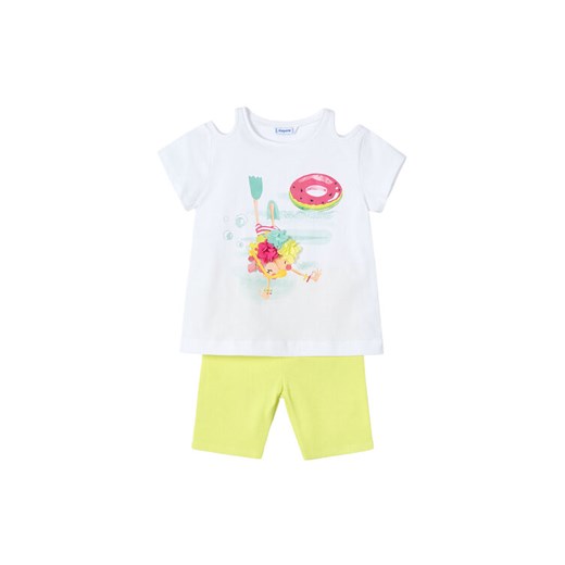 Mayoral Komplet t-shirt i spodenki 3708 Żółty Regular Fit ze sklepu MODIVO w kategorii Komplety dziewczęce - zdjęcie 182757899