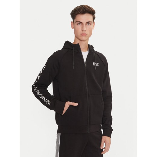 EA7 Emporio Armani Bluza 8NPM22 PJ07Z 1200 Czarny Regular Fit ze sklepu MODIVO w kategorii Bluzy męskie - zdjęcie 182757927