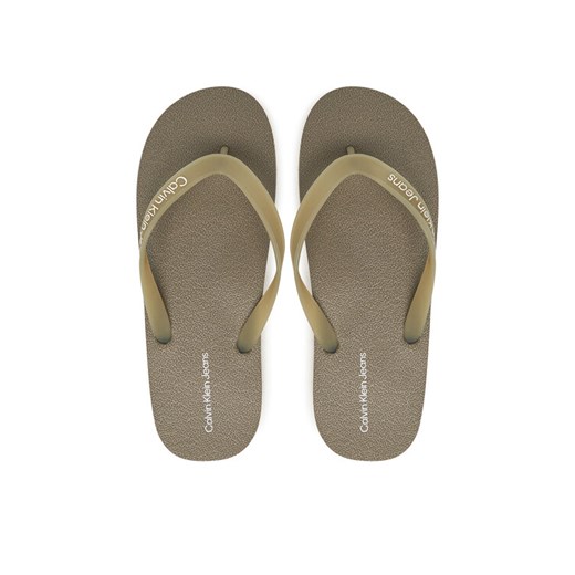 Calvin Klein Jeans Japonki Thong+ Tpu YM0YM01265 Brązowy ze sklepu MODIVO w kategorii Klapki męskie - zdjęcie 182757958