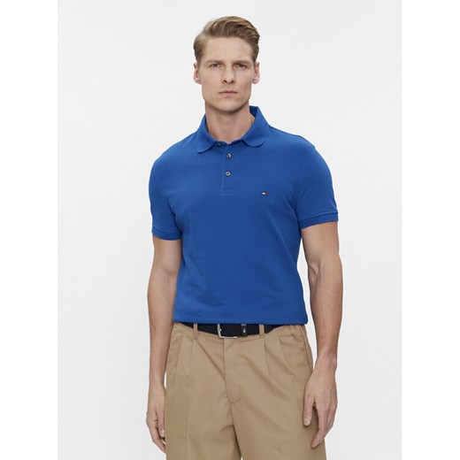 Tommy Hilfiger Polo 1985 MW0MW17771 Niebieski Slim Fit ze sklepu MODIVO w kategorii T-shirty męskie - zdjęcie 182757965