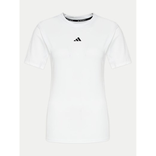adidas Koszulka techniczna Techfit Compression JE6699 Biały Slim Fit ze sklepu MODIVO w kategorii T-shirty męskie - zdjęcie 182758075