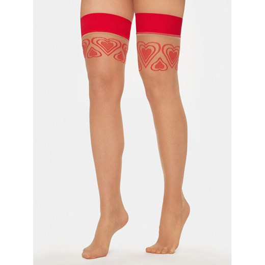 Hunkemöller Pończochy 205158 Czerwony ze sklepu MODIVO w kategorii Pończochy - zdjęcie 182758136