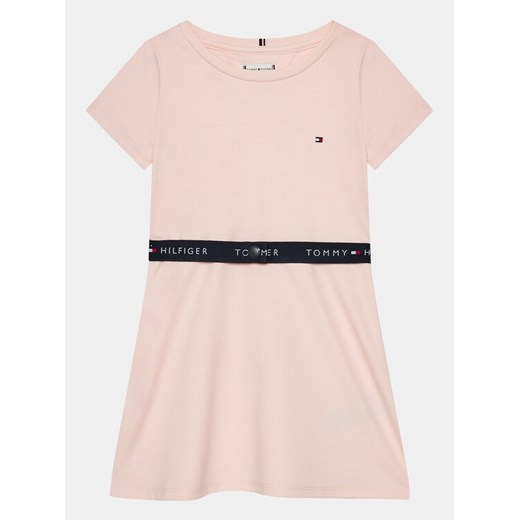 Tommy Hilfiger Sukienka codzienna Essential Skater KG0KG07776 D Różowy Regular Fit ze sklepu MODIVO w kategorii Sukienki dziewczęce - zdjęcie 182758156