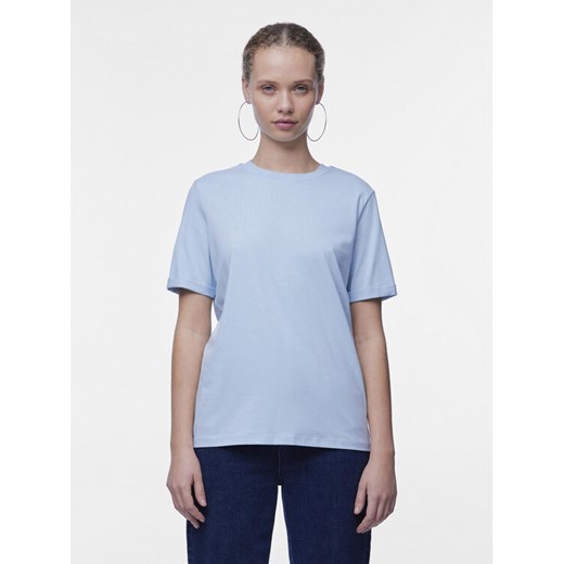 Pieces T-Shirt Ria 17086970 Niebieski Regular Fit ze sklepu MODIVO w kategorii Bluzki damskie - zdjęcie 182758159