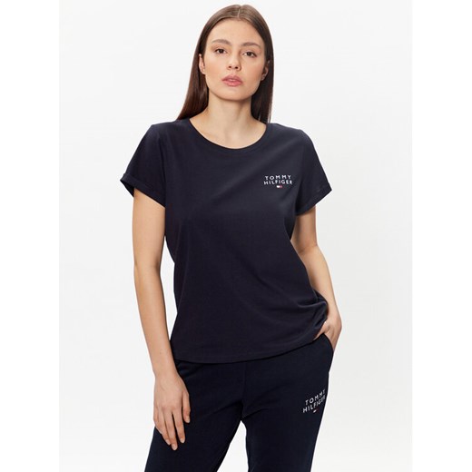 Tommy Hilfiger T-Shirt UW0UW04525 Granatowy Relaxed Fit ze sklepu MODIVO w kategorii Bluzki damskie - zdjęcie 182758176