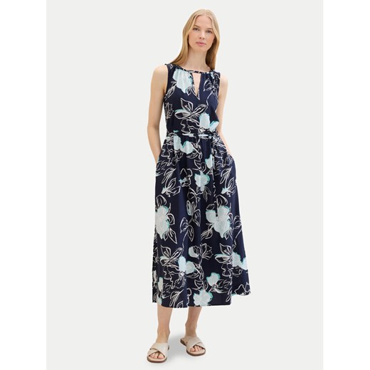 Tom Tailor Sukienka letnia 1041530 Granatowy Regular Fit ze sklepu MODIVO w kategorii Sukienki - zdjęcie 182758316