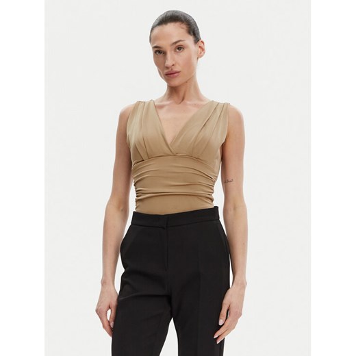 ACCESS FASHION Body 53-2223-391 Beżowy Slim Fit ze sklepu MODIVO w kategorii Bluzki damskie - zdjęcie 182758368