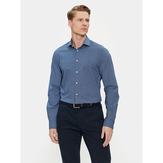 Tommy Hilfiger Koszula MW0MW34629 Niebieski Slim Fit ze sklepu MODIVO w kategorii Koszule męskie - zdjęcie 182758398