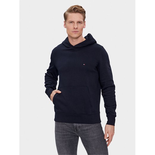 Tommy Hilfiger Bluza Flag Logo MW0MW34266 Granatowy Regular Fit ze sklepu MODIVO w kategorii Bluzy męskie - zdjęcie 182758405