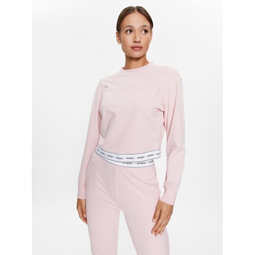 Guess Bluza O3YQ01 KBS91 Różowy Regular Fit ze sklepu MODIVO w kategorii Bluzy damskie - zdjęcie 182758449