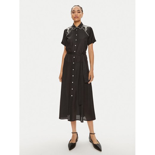 Pinko Sukienka koszulowa Encanto 103745 A1XM Czarny Regular Fit ze sklepu MODIVO w kategorii Sukienki - zdjęcie 182758508