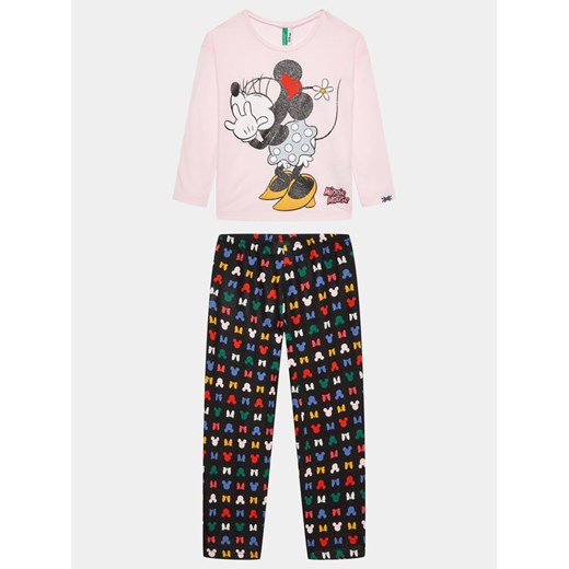 United Colors Of Benetton Piżama 3Y5E0P04Z Różowy Regular Fit ze sklepu MODIVO w kategorii Piżamy dziecięce - zdjęcie 182758569