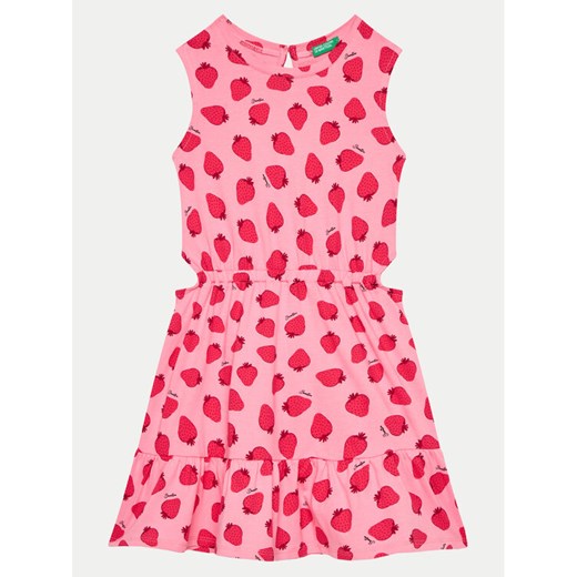 United Colors Of Benetton Sukienka codzienna 3M39CV00R Różowy Regular Fit ze sklepu MODIVO w kategorii Sukienki dziewczęce - zdjęcie 182758666