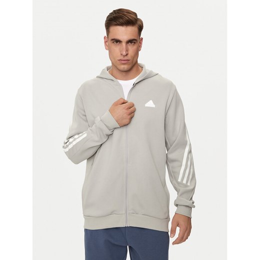 adidas Bluza Future Icons 3-Stripes IR9157 Szary Regular Fit ze sklepu MODIVO w kategorii Bluzy męskie - zdjęcie 182758685