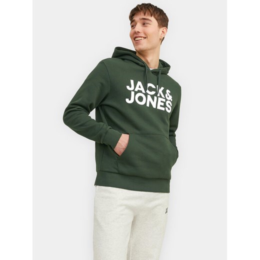 Jack&Jones Bluza Corp 12152840 Zielony Standard Fit ze sklepu MODIVO w kategorii Bluzy męskie - zdjęcie 182758696