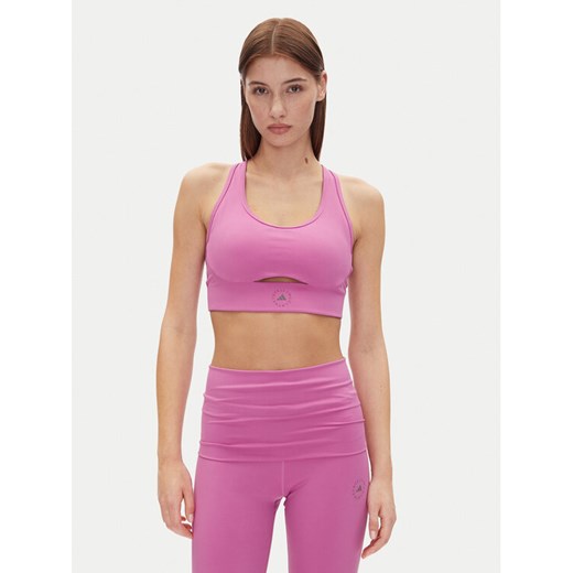 adidas by Stella McCartney Biustonosz sportowy Stella McCartney TrueStrength JJ1639 Różowy Slim Fit ze sklepu MODIVO w kategorii Biustonosze - zdjęcie 182758825