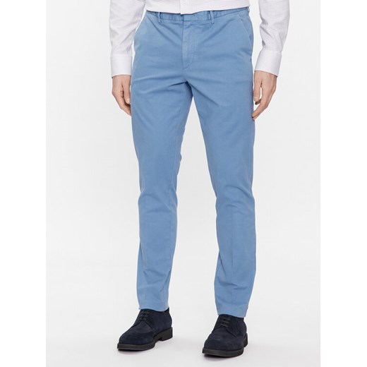 Boss Chinosy Kaito1 50487966 Niebieski Slim Fit ze sklepu MODIVO w kategorii Spodnie męskie - zdjęcie 182758829