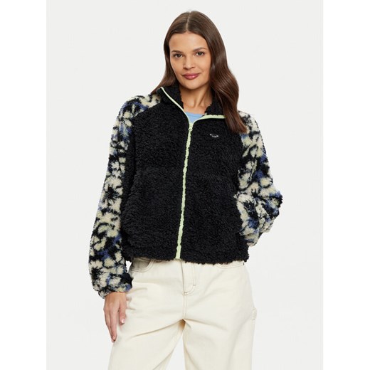 Roxy Polar Waves Of Warmth ERJPF03186 Czarny Loose Fit ze sklepu MODIVO w kategorii Bluzy damskie - zdjęcie 182758868