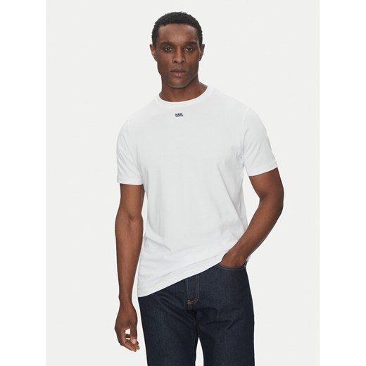 KARL LAGERFELD T-Shirt 755058 552235 Biały Regular Fit ze sklepu MODIVO w kategorii T-shirty męskie - zdjęcie 182758927