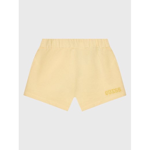 Guess Szorty materiałowe K3GD11 KA6R3 Beżowy Regular Fit ze sklepu MODIVO w kategorii Spodenki dziewczęce - zdjęcie 182759077