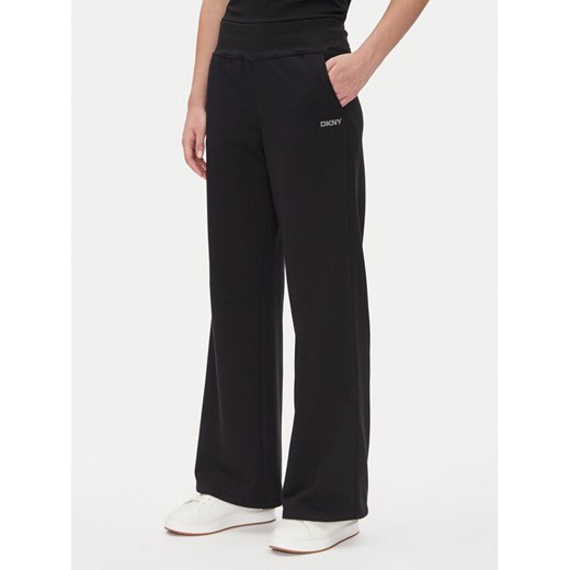 DKNY Spodnie dresowe DP5P3601 Czarny Regular Fit ze sklepu MODIVO w kategorii Spodnie damskie - zdjęcie 182759158