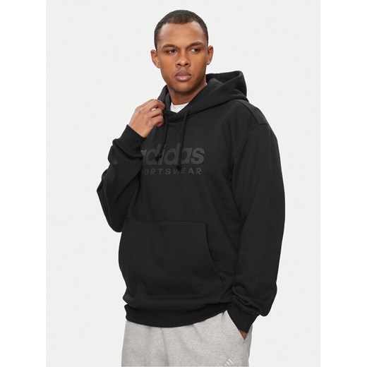 adidas Bluza All Szn Fleece Graphic IW1202 Czarny Loose Fit ze sklepu MODIVO w kategorii Bluzy męskie - zdjęcie 182759235