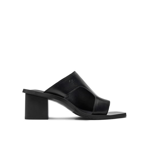 Calvin Klein Jeans Klapki 5 Heel Sandal Lh Mg Mtl YW0YW01500 Czarny 37 MODIVO