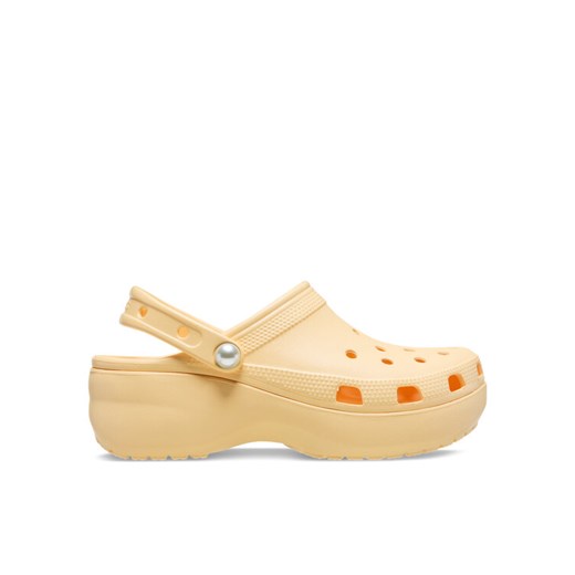Crocs Klapki Classic Platform Pearl Clog 211231 Złoty ze sklepu MODIVO w kategorii Klapki damskie - zdjęcie 182759336