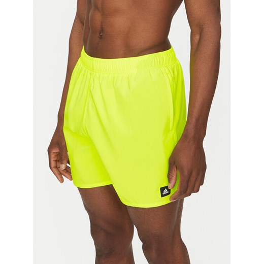adidas Szorty kąpielowe Solid CLX JL5560 Zielony Regular Fit ze sklepu MODIVO w kategorii Kąpielówki - zdjęcie 182759346