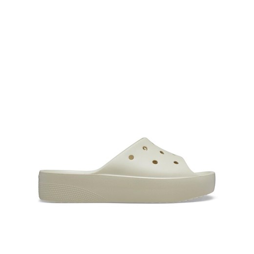 Crocs Klapki Classic Platform Slide 208180 Beżowy ze sklepu MODIVO w kategorii Klapki męskie - zdjęcie 182759407