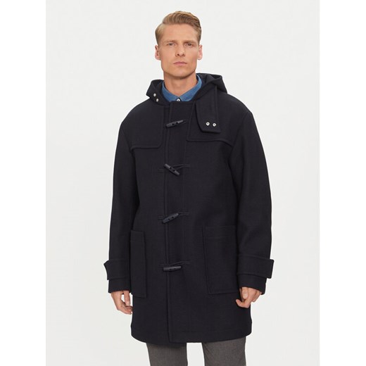 BOSS Płaszcz wełniany 50528188 Granatowy Regular Fit ze sklepu MODIVO w kategorii Płaszcze męskie - zdjęcie 182759437