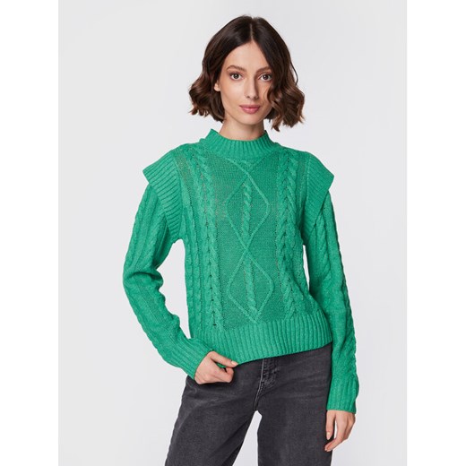 Brave Soul Sweter LK-248MAGGIE Zielony Regular Fit ze sklepu MODIVO w kategorii Swetry damskie - zdjęcie 182759488