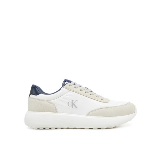 Calvin Klein Jeans Sneakersy Athleisure Runner Laceup Mix YM0YM01195 Biały ze sklepu MODIVO w kategorii Buty sportowe męskie - zdjęcie 182759508