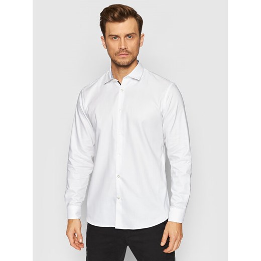 Selected Homme Koszula New Mark 16058640 Biały Slim Fit ze sklepu MODIVO w kategorii Koszule męskie - zdjęcie 182759556