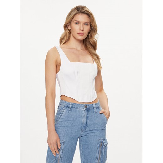 Guess Top Sia W4GH47 WDEE2 Biały Regular Fit ze sklepu MODIVO w kategorii Bluzki damskie - zdjęcie 182759589