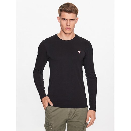 Guess Longsleeve M2YI28 J1314 Czarny Slim Fit ze sklepu MODIVO w kategorii T-shirty męskie - zdjęcie 182759737