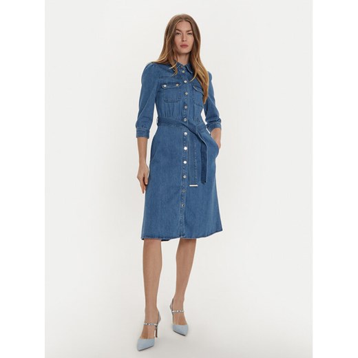 Morgan Sukienka jeansowa 242-RCHICA Niebieski Regular Fit ze sklepu MODIVO w kategorii Sukienki - zdjęcie 182759759