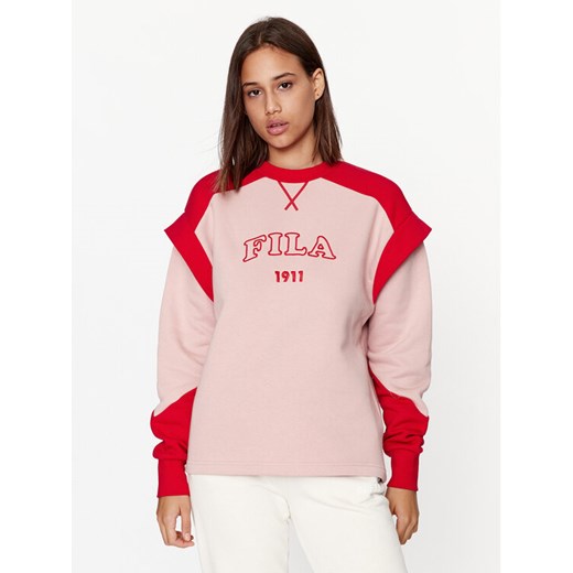 Fila Bluza FAW0633 Różowy Regular Fit ze sklepu MODIVO w kategorii Bluzy damskie - zdjęcie 182759819