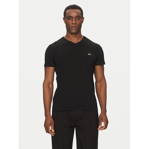 Lacoste T-Shirt TH6710 Czarny Regular Fit ze sklepu MODIVO w kategorii T-shirty męskie - zdjęcie 182759855