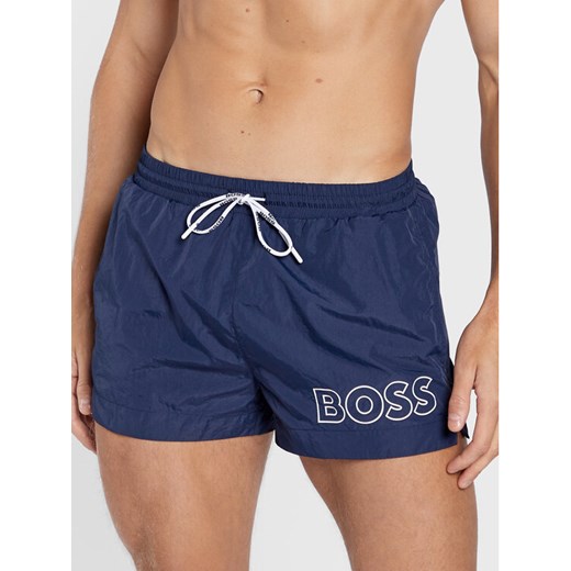 Boss Szorty kąpielowe Mooneye 50469280 Granatowy Regular Fit ze sklepu MODIVO w kategorii Kąpielówki - zdjęcie 182759928