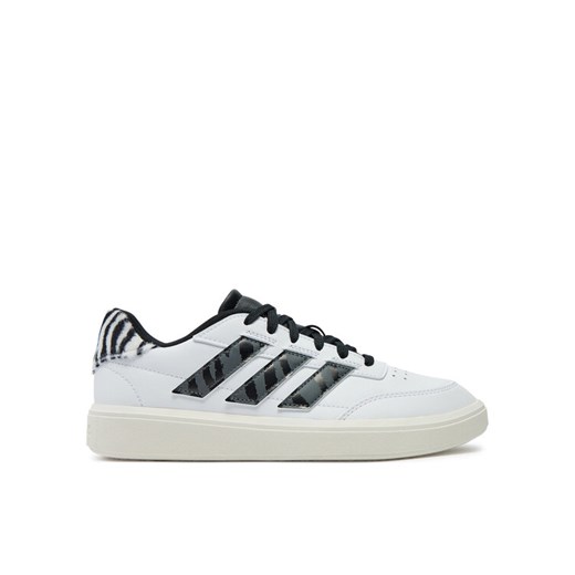 adidas Sneakersy Courtblock IH0046 Biały ze sklepu MODIVO w kategorii Buty sportowe damskie - zdjęcie 182759937