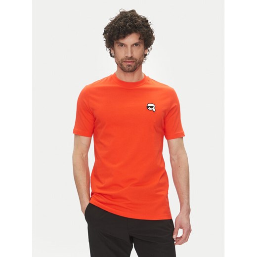 KARL LAGERFELD T-Shirt 755710 552224 Czerwony Regular Fit ze sklepu MODIVO w kategorii T-shirty męskie - zdjęcie 182759967