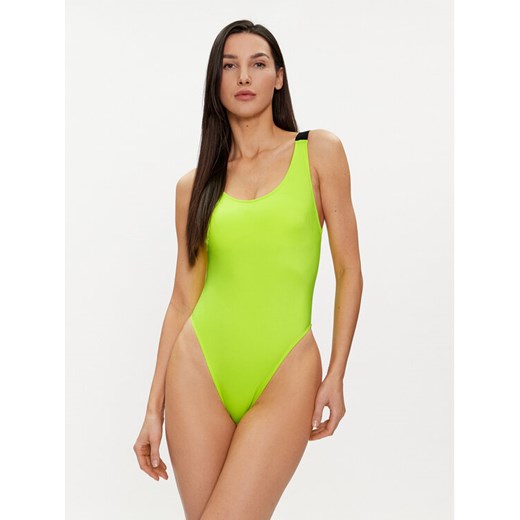 Calvin Klein Swimwear Strój kąpielowy KW0KW02576 Zielony ze sklepu MODIVO w kategorii Stroje kąpielowe - zdjęcie 182759978