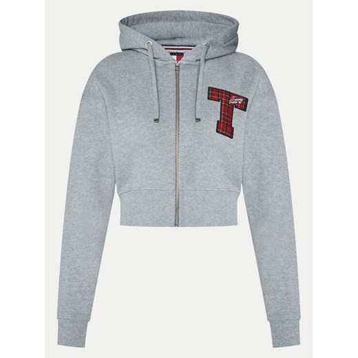 Tommy Jeans Bluza DW0DW20535 Szary Regular Fit ze sklepu MODIVO w kategorii Bluzy damskie - zdjęcie 182759997