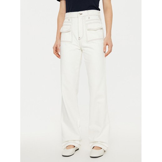 Tommy Hilfiger Jeansy WW0WW43718 Écru Relaxed Fit ze sklepu MODIVO w kategorii Jeansy damskie - zdjęcie 182760037