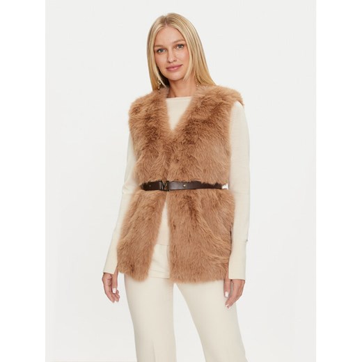 Marciano Guess Bezrękawnik Chloe 4YGL28 7128A Brązowy Regular Fit ze sklepu MODIVO w kategorii Kamizelki damskie - zdjęcie 182760066
