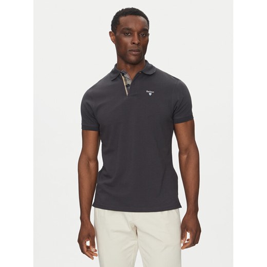Barbour Polo Tartan MML0012NY51 Granatowy Tailored Fit ze sklepu MODIVO w kategorii T-shirty męskie - zdjęcie 182760105