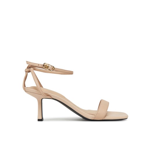 Tommy Hilfiger Sandały Leather Knots Kitten Sandal FW0FW08424 Beżowy Tommy Hilfiger 37 MODIVO