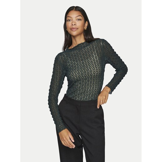 Vila Bluzka Messan 14099018 Zielony Slim Fit ze sklepu MODIVO w kategorii Bluzki damskie - zdjęcie 182760187