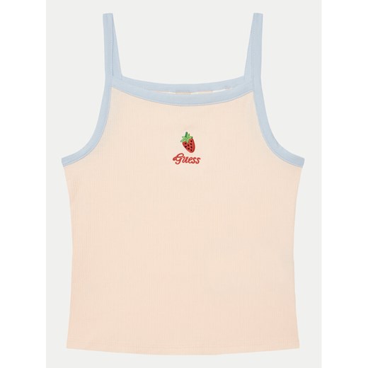 Guess Top J5GI07 KCU20 Różowy Slim Fit ze sklepu MODIVO w kategorii Bluzki dziewczęce - zdjęcie 182760216
